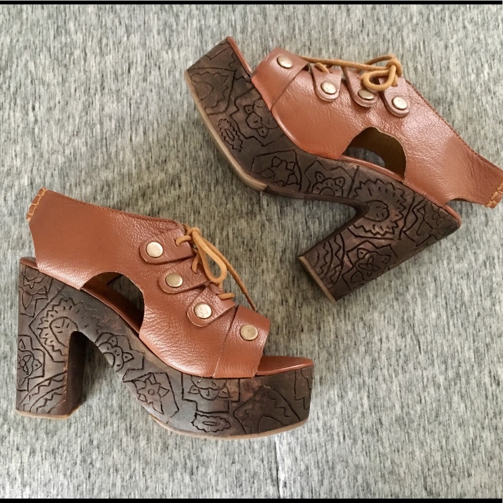 Free People Wooden Heels